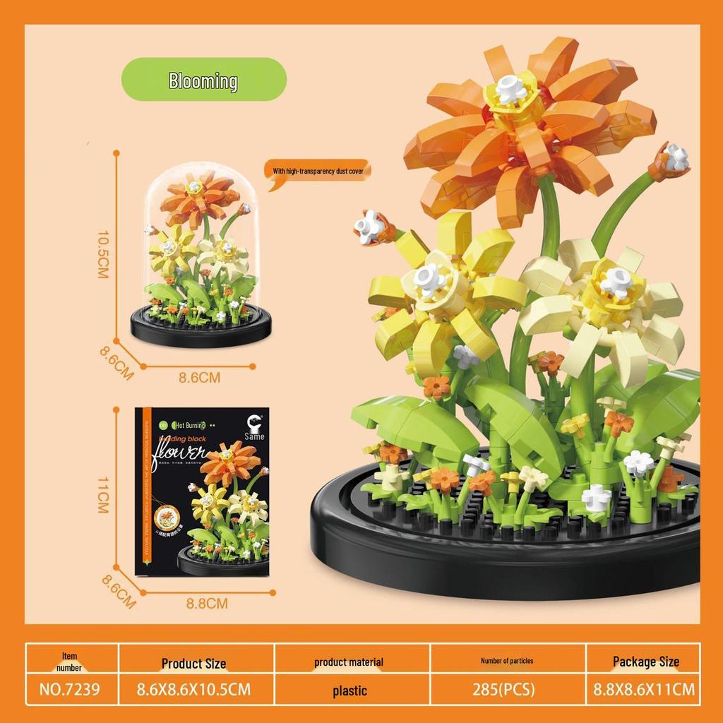 Bukiet Sukulentów Klocki - Prezenty Świąteczne i Zabawki