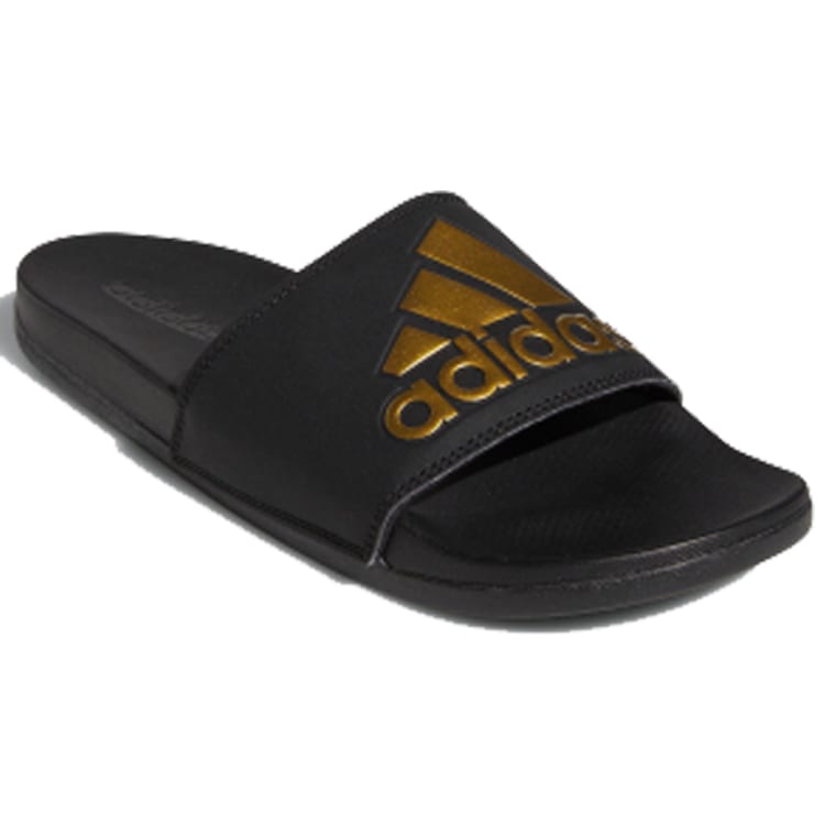 Adidas Adilette Comfort Slide Slippers Men's Black Gold EG1850