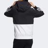 Adidas Neo Essential Woven Jacket With Spliced Design And Brand Logo Print Women Jackets Black White HM2007