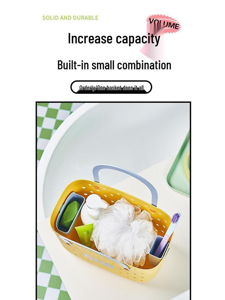 Large Capacity Handheld Bathroom Storage Basket for Women