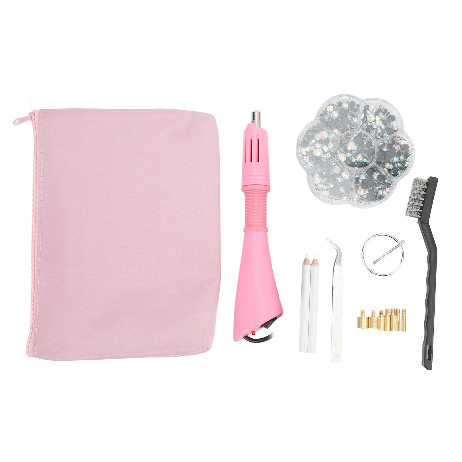 

Набор страз для горячей фиксации Портативная коробка для хранения Быстрый нагрев Сделай сам Изготовление Аппликатор для страз Набор Широкий EU Plug