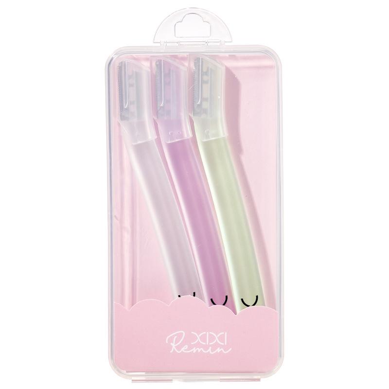 XIXI Macro Protection Eyebrow Razor - Safe, Anti-scratch, Easy Grip, Ideal for Beginners, 3-piece Set