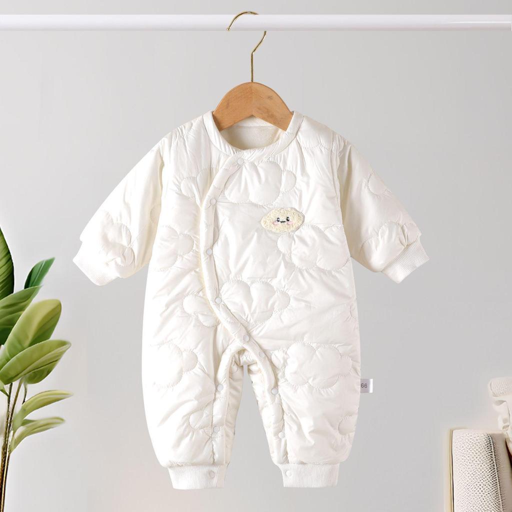 Warm Baby Cotton Padded Winter Romper - Infant Girl Outdoor Crawling Onesie