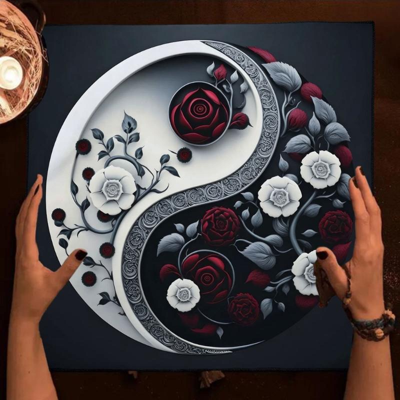 Divinations Tablecloth Flower TaiChi Astrologys Tarots Tablecloth Altars Cloth