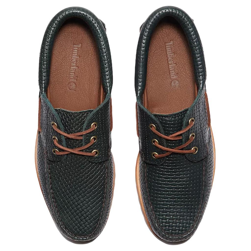 Timberland Authentics Series 3-Eye Fashion Comfortable Boat Shoes Men Shoes Dark-Green A2PDQEEQ