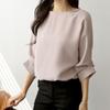 New ArrivalS Open Run Women S Two Way Button 3 4 Sleeve Simple blouSe
