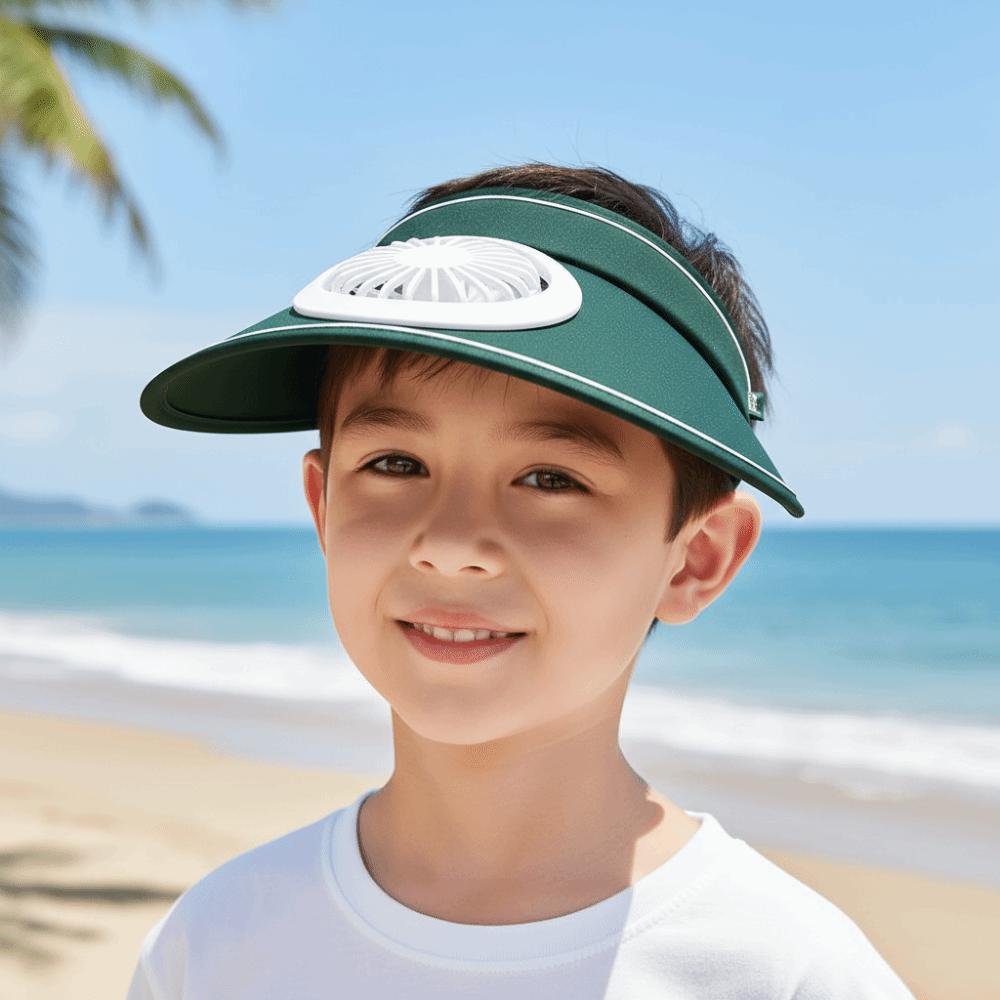 Portable Rechargeable Fan Hat Long-lasting Adjustable Empty Top Fan Hat Versatile Breathable Wide Brim Sunscreen Cap Summer