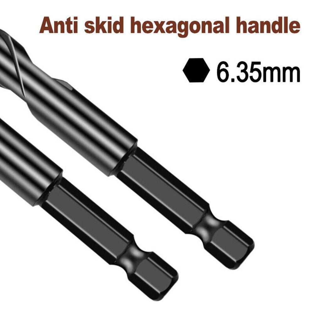 7Pcs Multifunction 4-Edge Cross Drill Bit Set Black Concrete Drill Bit Set Durable Tile Drill Bit