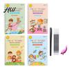 Caiet de lucru cu cifre și litere pentru copii Caiet de practică cu canal magic Caiet reutilizabil pentru desen matematic Exerciții de scriere de mână pentru preșcolari Alfabet