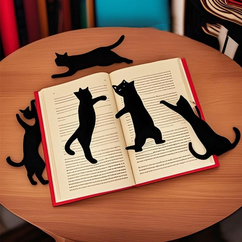 5Pcs Kitten Themed Metal Bookmarks Rustproof Iron Bookmarks Page Markers For Notebook Novel Journal Planner Scrapbooking