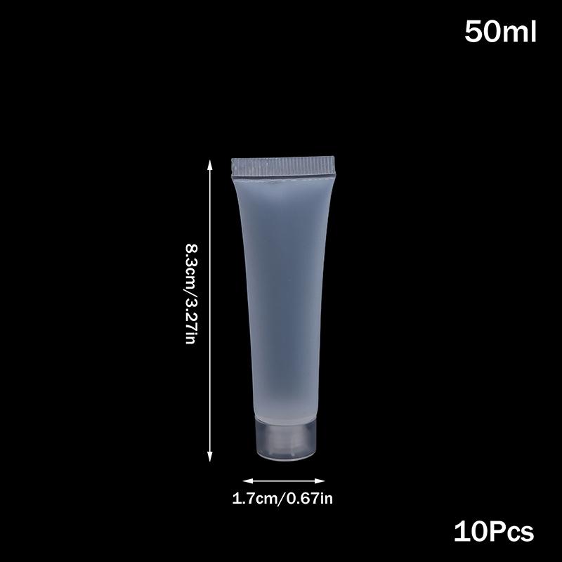 10Pcs Squeeze Lotion Container Refillable Bottle Travel Pack Empty Matte Clear Tube Cosmetic Cream Lotion Shampoo Bath Dispenser