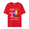 Jesus I Trust In You Divine Mercy Catholic Christian Casual Design Tops Shirt For Unisex Hot Sale Cotton T Shirts Gift Tops T Shirt
