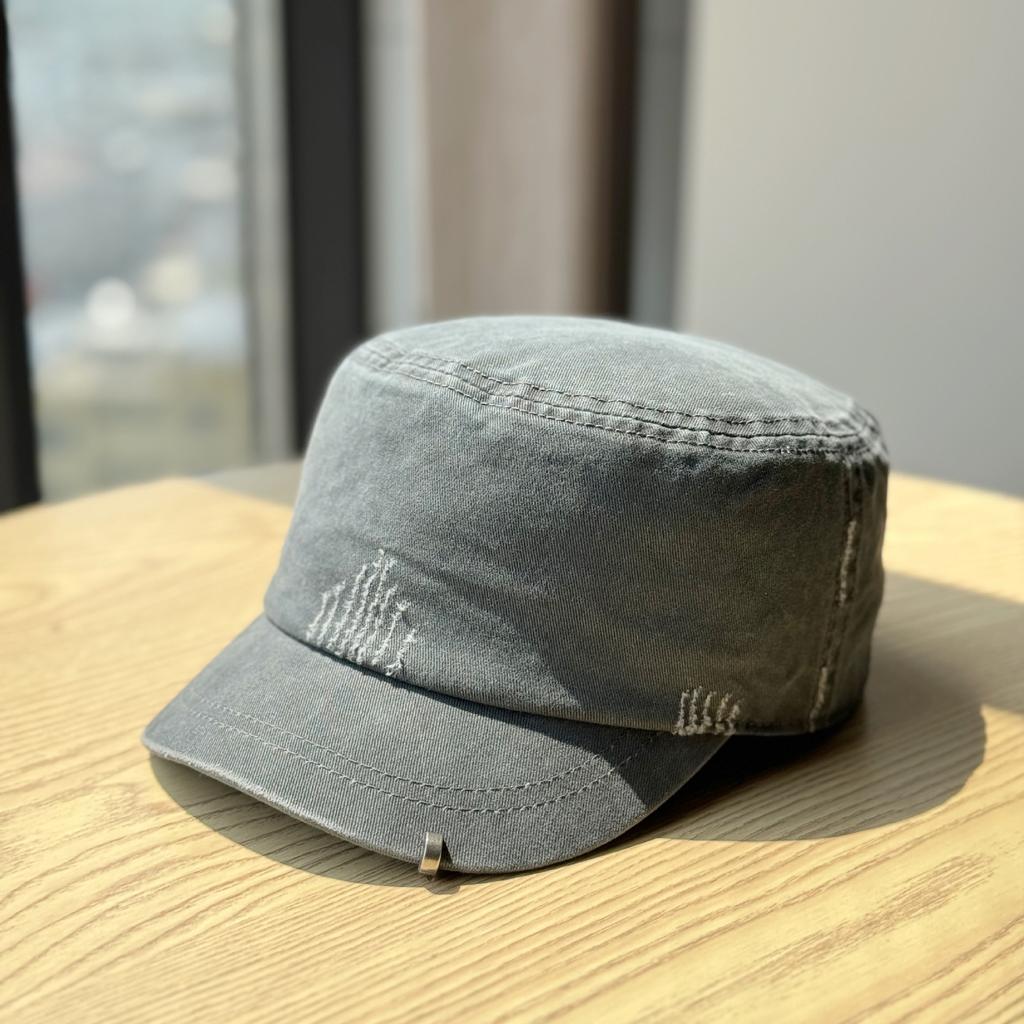 British Style New Star Beret Women's Spring and Autumn Large Head Circumference Flat Top Navy Hat Retro Face-showing Little Painter Hat