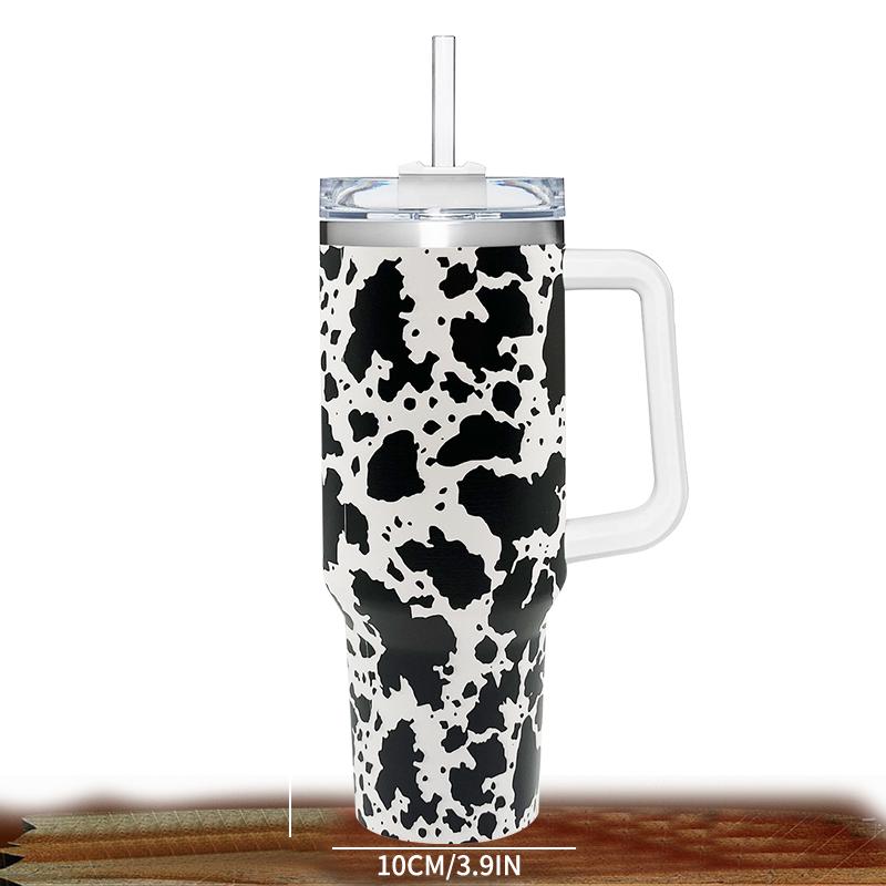 Big Capacity 40oz Handle Car Cup 304 Stainless Steel Travel Mug Outdoor Insulation Cup With Lids And Straw