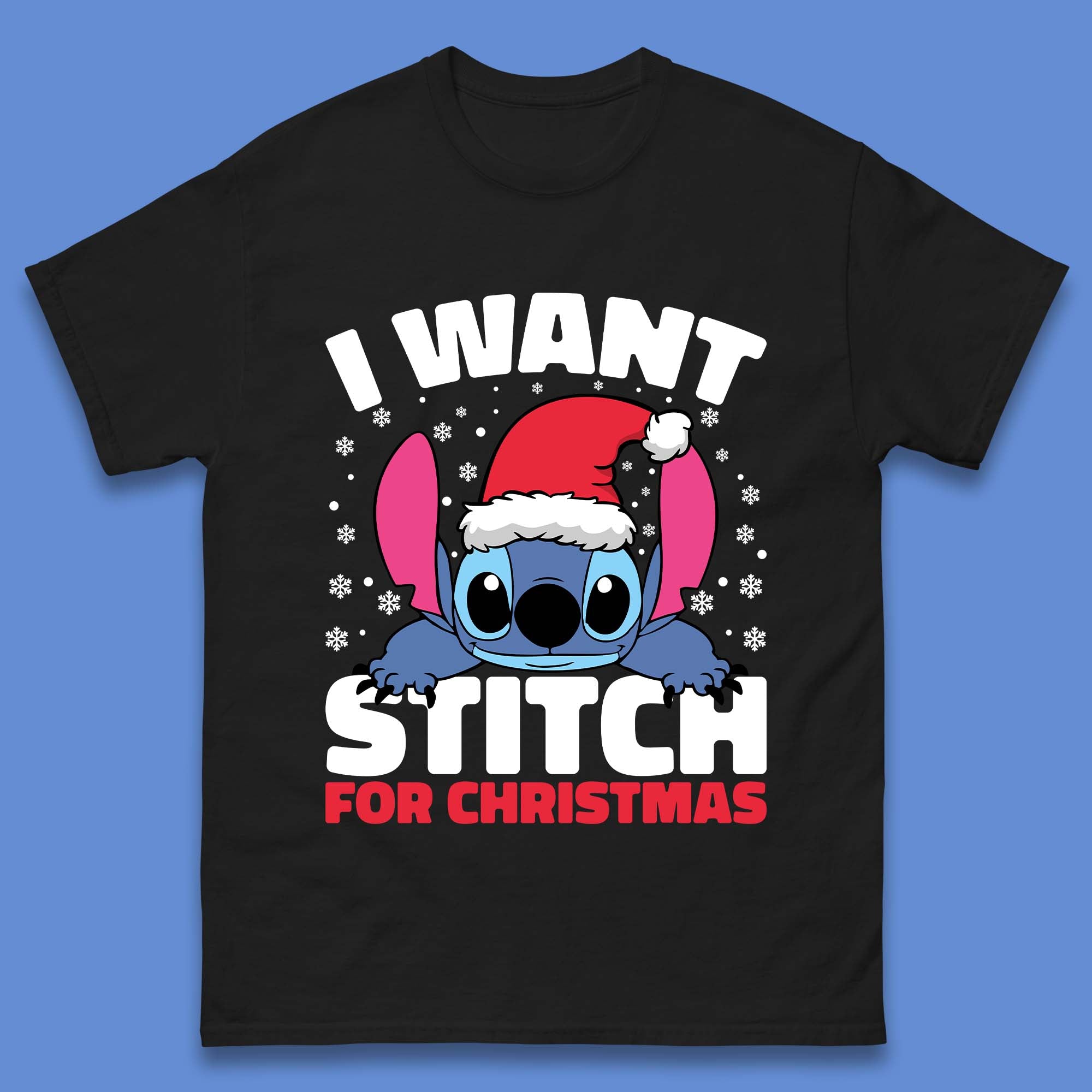 

I Want Sticth For Christmas Mens T-Shirt Womens Tops Tees L