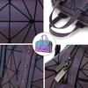 Geometric Luminous Shoulder Bag Reflective Geometric Cross Body Bag PU Bag for Women