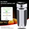 60 LEDs Solar Lantern Emergency Light Outdoor Trefoil Tent Light Mobile Power for Charging USB Rechargeable Camping Light