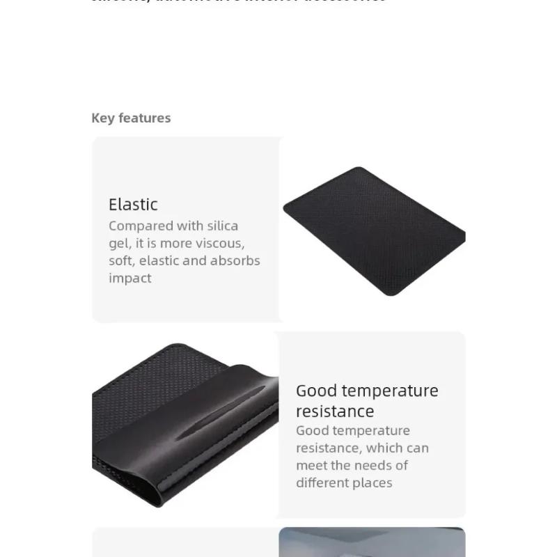 Car Non Slip Mat Sticky Anti Slip Pvc Pads Heat Resistant Dashboard Phone Sunglasses Holder Interior