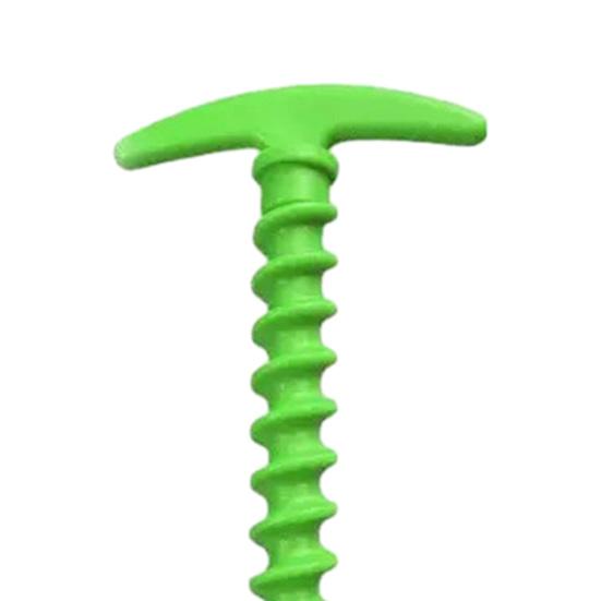 Yousheng 10Pcs Plastic Screw-in Tent Stake, Heavy Duty T-shaped Canopy Tent Peg, Windproof Spiral Ground Stake for Outdoor Camping Hiking