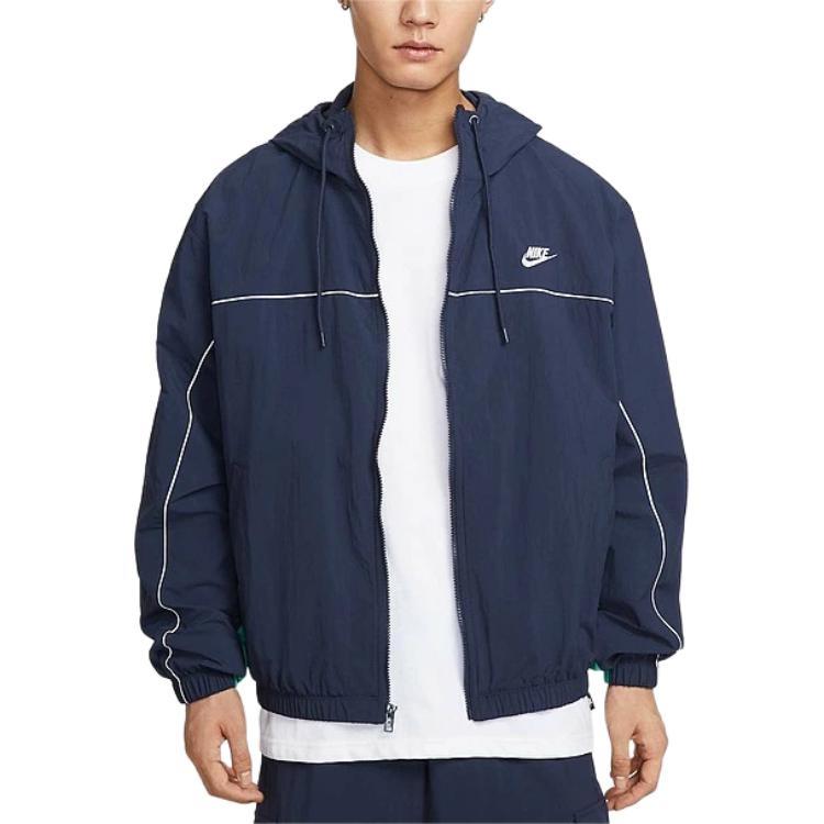 Nike Club Hooded Loose-Fit Jacket 'Obsidian' Men's HJ2013-451