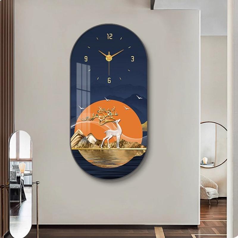 Nordic Luxury Wall Clock Living Room Household Fashion Restaurant Decorative Painting Creative Watch Wall Hanging Silent Clock