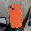 Fashion Solid Color Slide Camera Protection Soft Silicone Case For iPhone 16 15 14 Plus 13 12 11 Pro Max XS XR 7 8 Bumper Cover