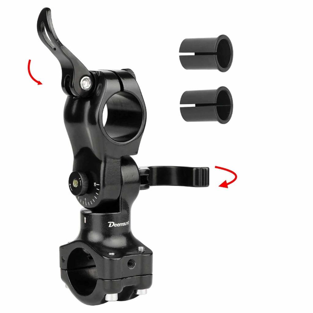 Photography Selfie Stick Quick-Release Fixator - Fits One-Piece/Flat/Round Handles - Handlebars & Extension Frames Mount Accessory