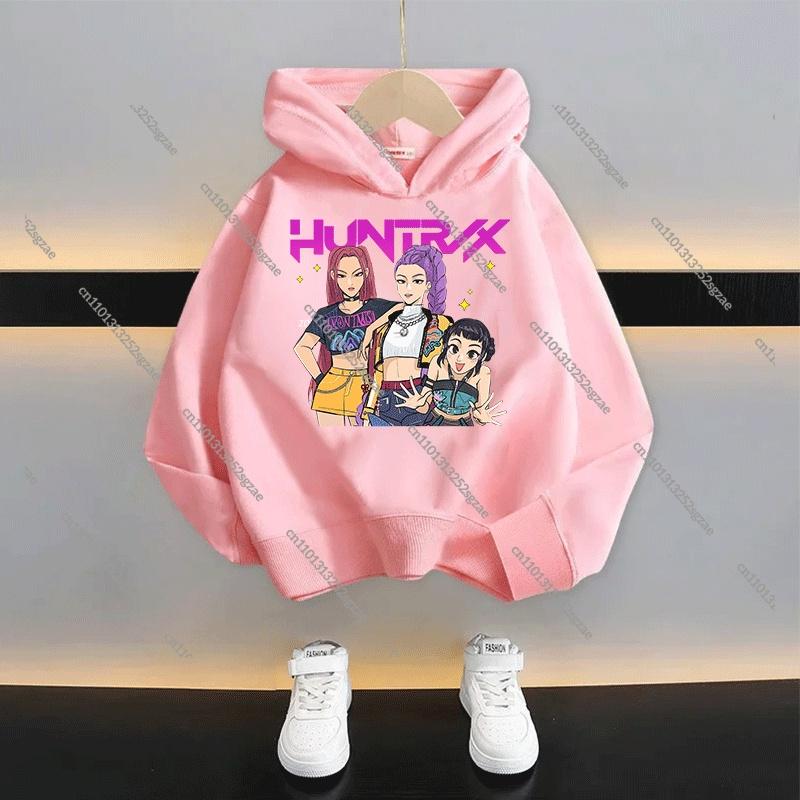 KPop Lovci démonů Dětská kreslená mikina s kapucí 2025: Stylový unisex pulovr pro kluky a holky, ležérní mikina v novém stylu