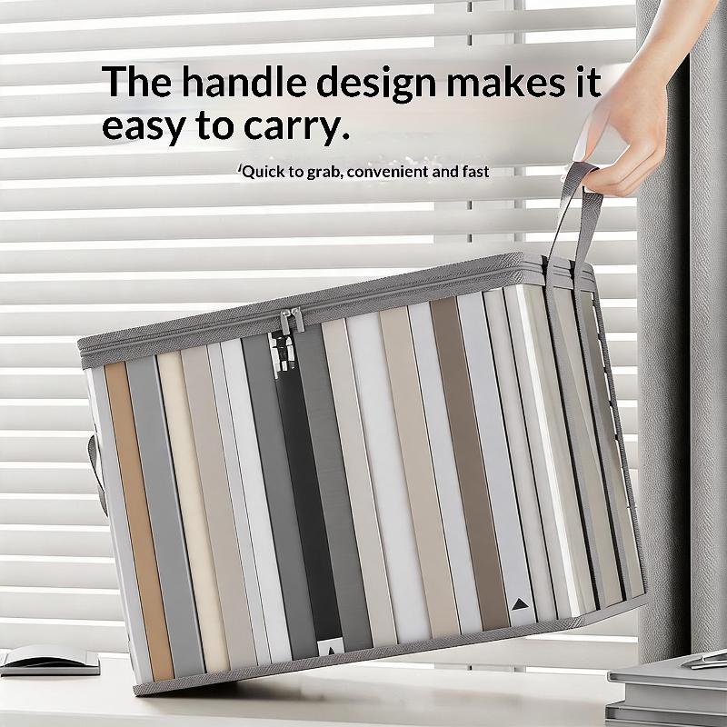 Clear Book Storage Bag Large Capacity Zipper Closure Sturdy Handles for Art Craft Supplies Stationery Organizer