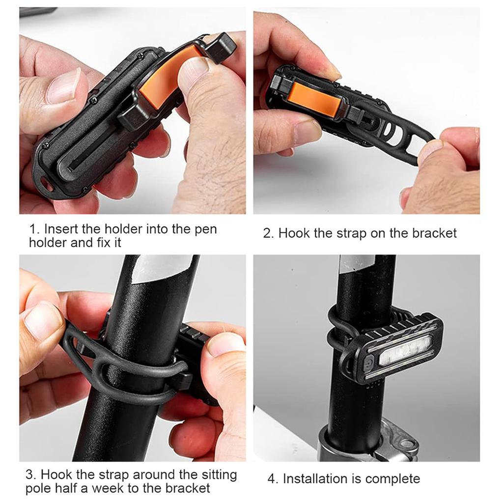 Keychain Mini Led Flashlight Bike Bicycle Light Usb Recharge 5v Dc Tail light Flash Warning Multi-functional Clip Portable Pocke