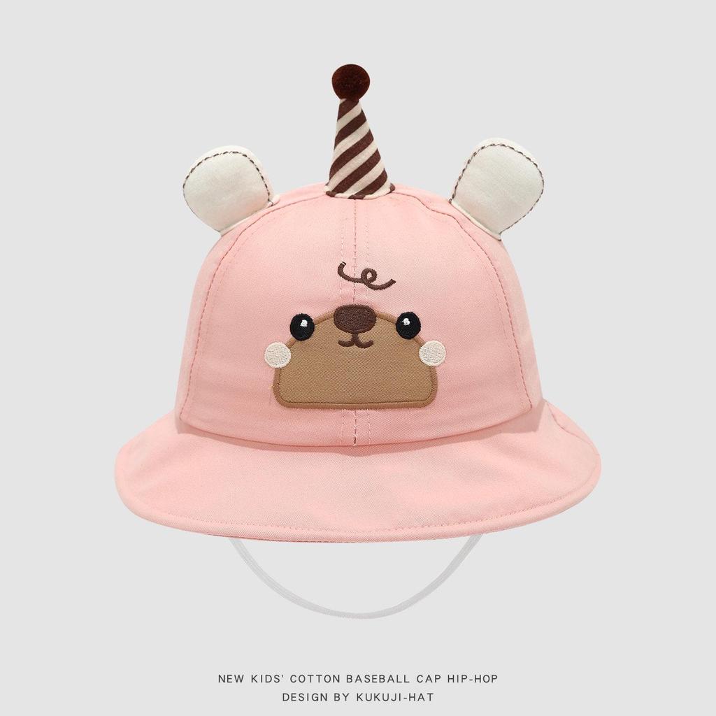 Unisex Baby Bear Bucket Hat - Cute, Adorable Spring & Autumn Sun Protection