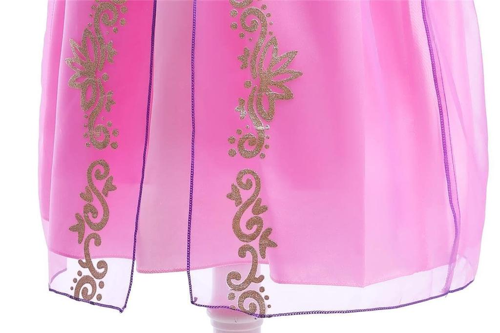 [Dressy Daisy] Kids Girls Princess Dress Rapunzel Style Costume Halloween Christmas Party 2 Years Old Rapunzel A (Dress + Accessories)
