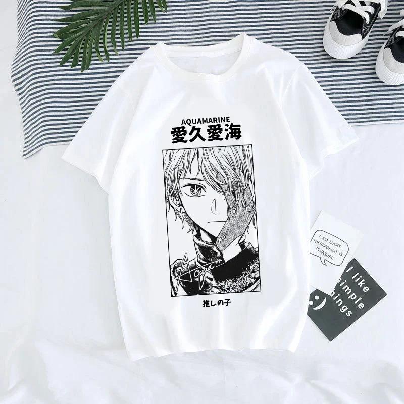 Fashion Women T-shirt Manga Anime Oshi No Ko Harajuku Ullzang T Shirt Female Ai Ruby Akane Aquamarine Hoshino Clothes Tops