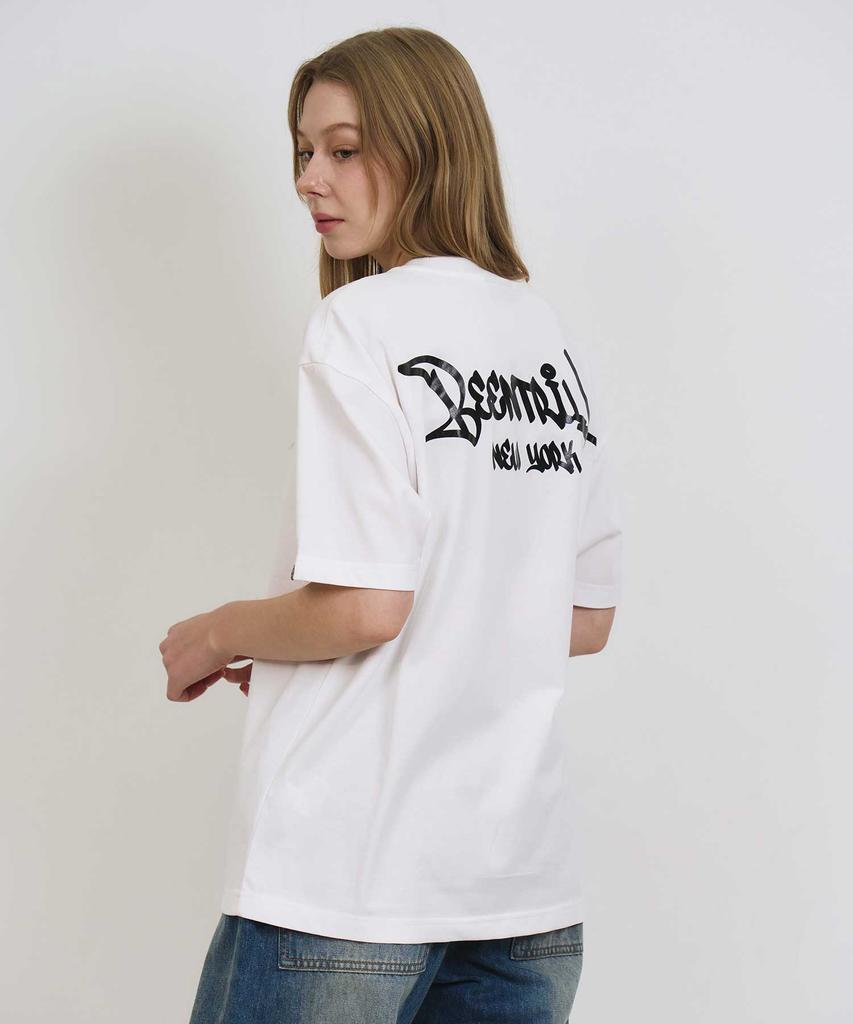 BEENTRILL Script Logo T-Shirt (Off-White)