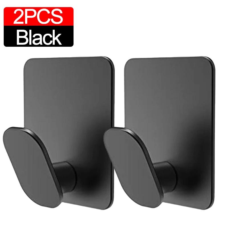 10/1pc Stainless Steel Wall Hooks Bathroom Robe Hook Adhesive Key Clothes Hanger Towel Holder Kitchen Bathroom MultiPurpose Hook