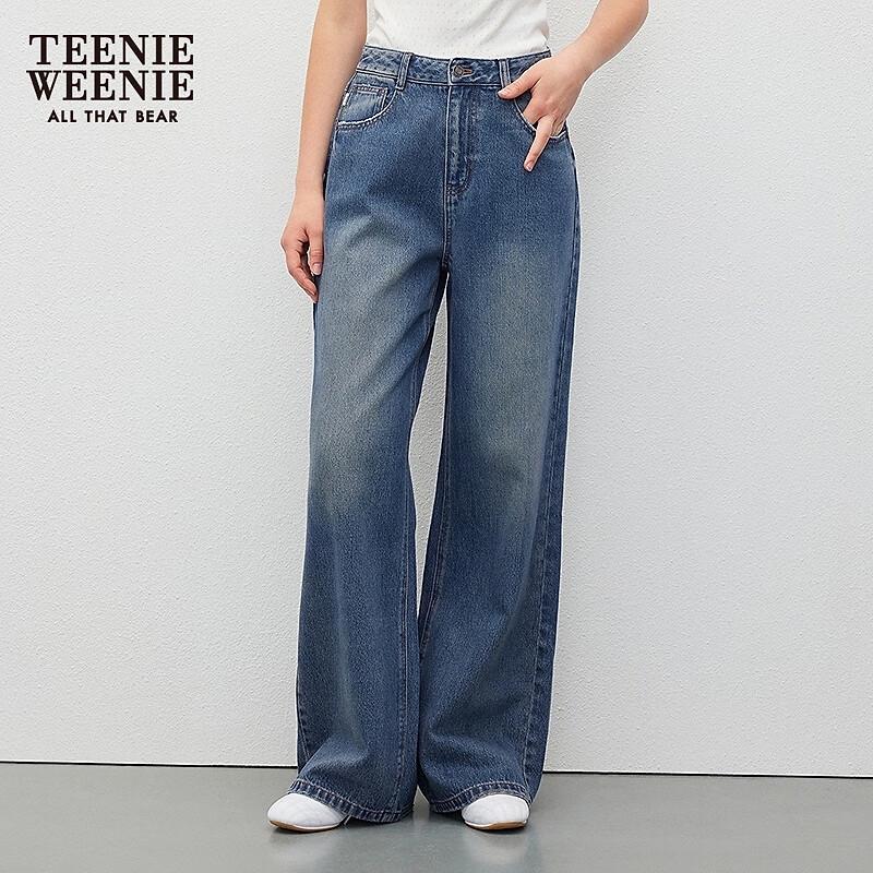Teenie Weenie Women's 2025 Autumn Relaxed Wide-Leg Jeans