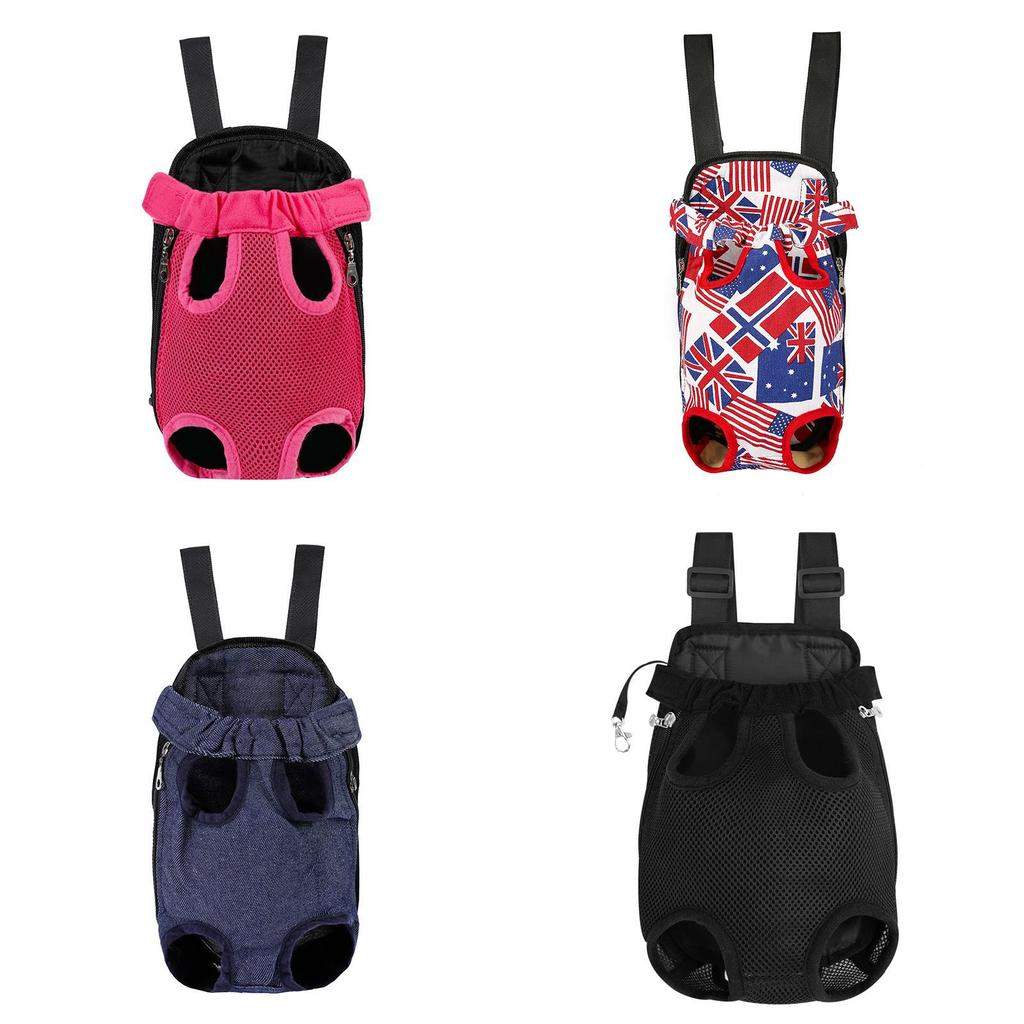 Pet Travel Breathable Backpack With Adjustable Straps For Outdoor Dog Walks