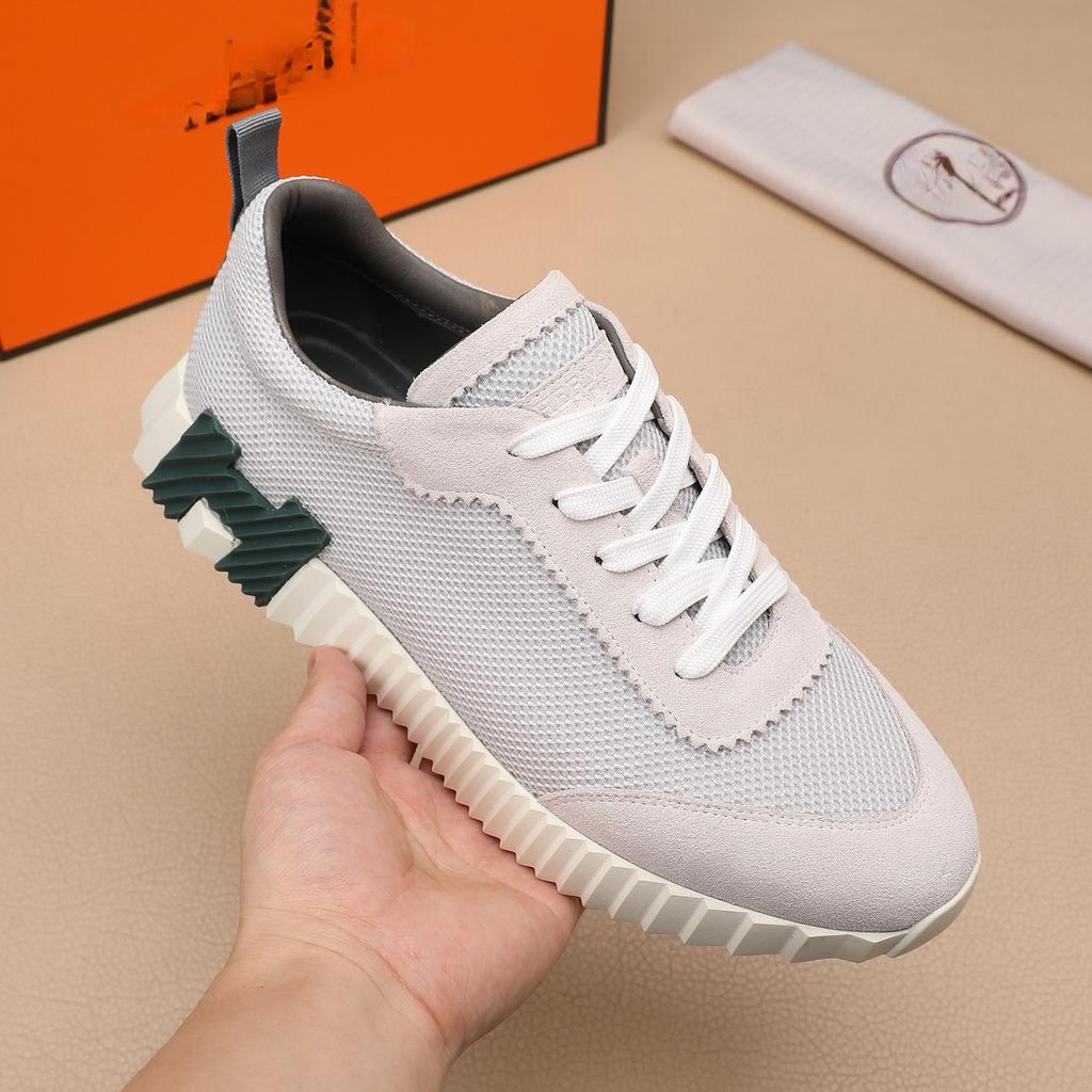 Casual Shoes Sports Lace-up Round Head Mesh Splicing Shoes Trendy Brand Breathable H Fashion Couple Board Shoes