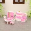 1:12 Dollhouse Miniature Double Door Refrigerator Dining Table Furniture Model Decor Toy