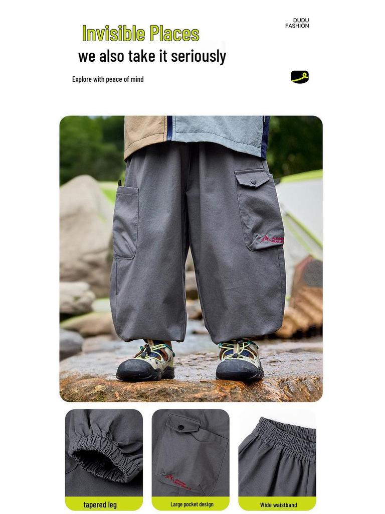 Dudujia Kids' Spring Cargo Pants: Stylish Outdoor Wear for Boys and Girls