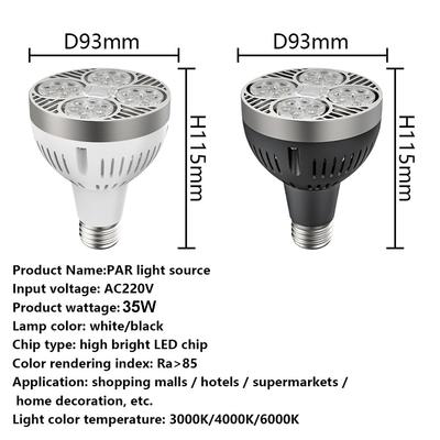 35W PAR30 Led Light 220v Track Bulb E27 Par Lamps 24degree Beam Cool Neutral Warm White Spotlights Save Energy Living Room