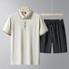Men's DK9902-266 Ice Silk Quick-Dry Sports Suit: Short Sleeve Polo & Shorts - Casual Breathable Summer Wear