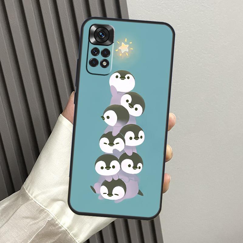 Cute Cartoon Penguin Case For Xiaomi Redmi Note 14 Pro 13 12 11 10 15 Pro Plus Redmi 14C 13C 15C 10C 12C 15 Funda