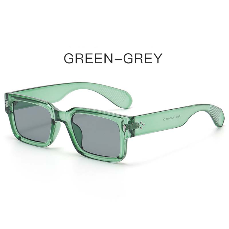 Square Rivets Men Sunglasses Women Vintage Ins Popular Punk Glasses Gradient Trending Travel Sun Glasses Shades UV400