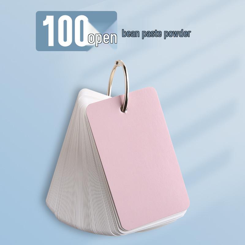 Compact White Cardstock with Handwritten English Words - Pocket-Sized Message Cards for High School Memory Books