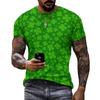 Lucky Grass Clovers 3D Graphic Tee Shirt Funny Pattern Designer  Tshirt Men Summer Fashion Casual Round Neck Short Sleeves Tee