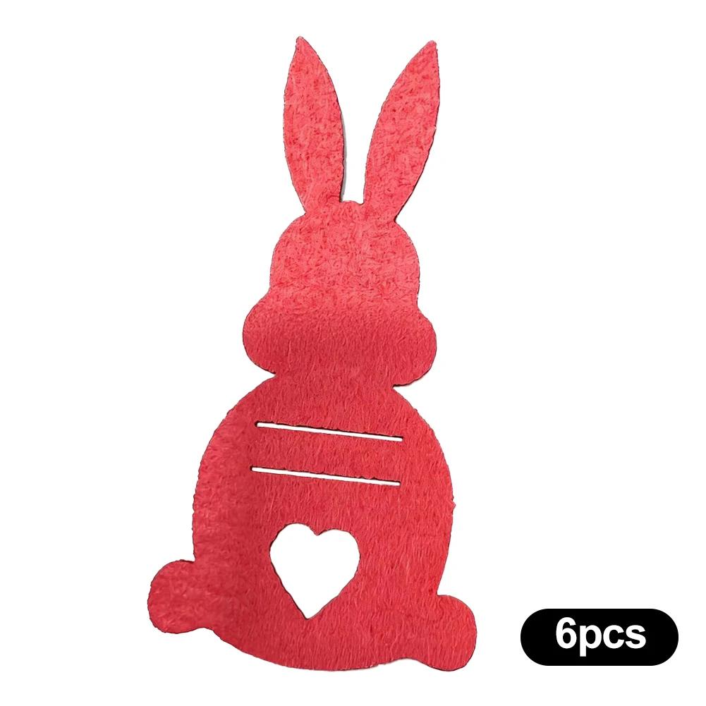 6Pcs DIY Easter Rabbit Cash Holder Unique Cotton Cloth Bunny Money Holder Ornaments Easter Money Holder Cards