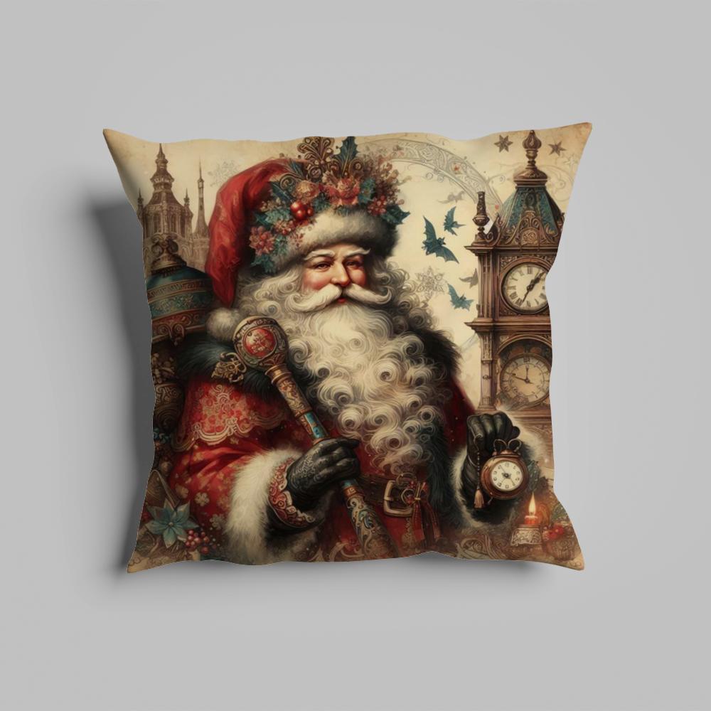 Kissenbezug luxuriös Heimbüro, Sofa dekorativ Mehrgrößen Autositzkissen, Kissenbezüge Weihnachtsmann Weihnachten Retro