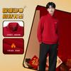 Li Ning Sweatshirts Unisex Vintage Red Crew Neck Moderate Cardigan AWDVG71-4