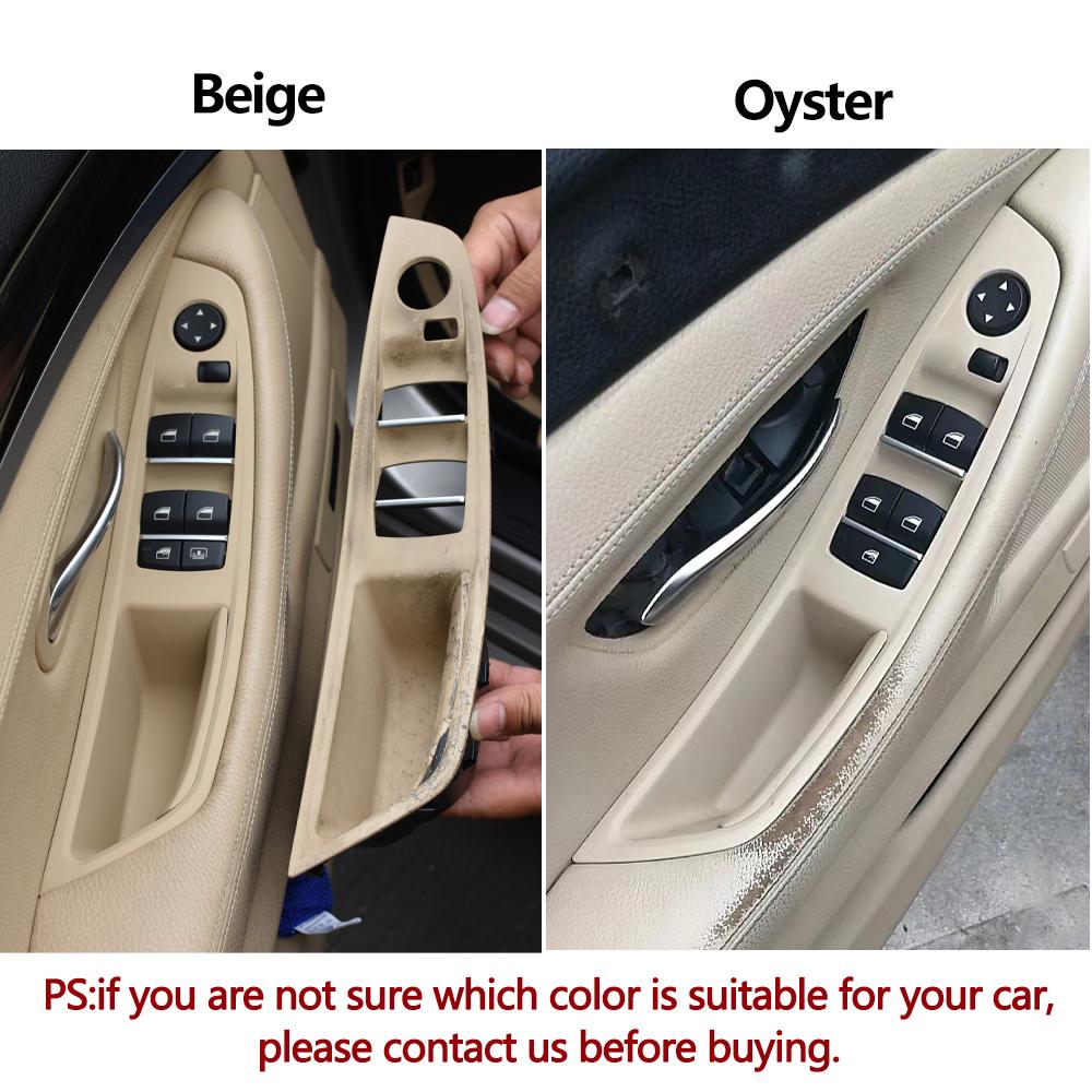 Upgraded Left Driver Side Inner Door Handle Panel Trim Beige Oyster Black For BMW 5 Series F10 F11 F18 520i 523i 525i 528i 535i